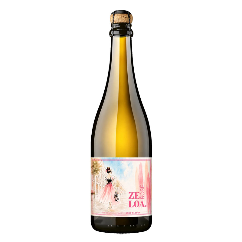 ZELOA Rosé Vin Mousseux sans alcool 75cl